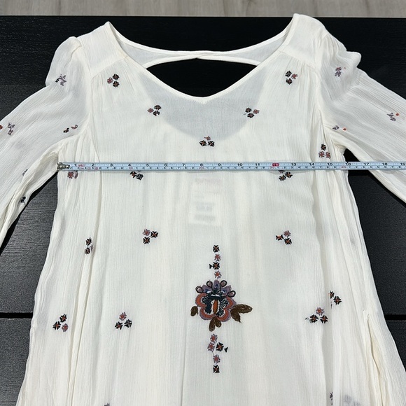 Free People Oxofrd Embroidered Mini Smock Dress - size XS. - Picture 11 of 11